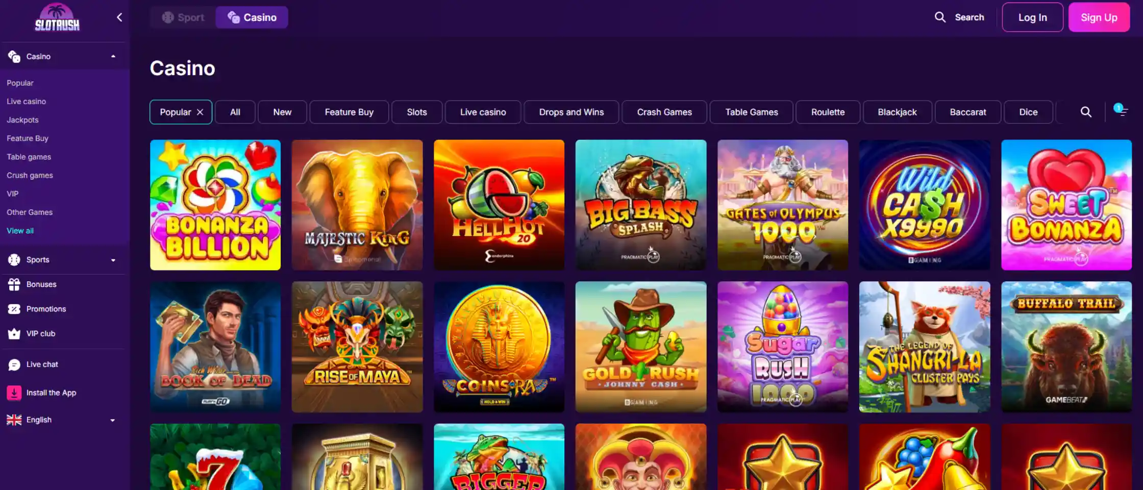 Slotrush Casino – Complete online casino ervaring image 2